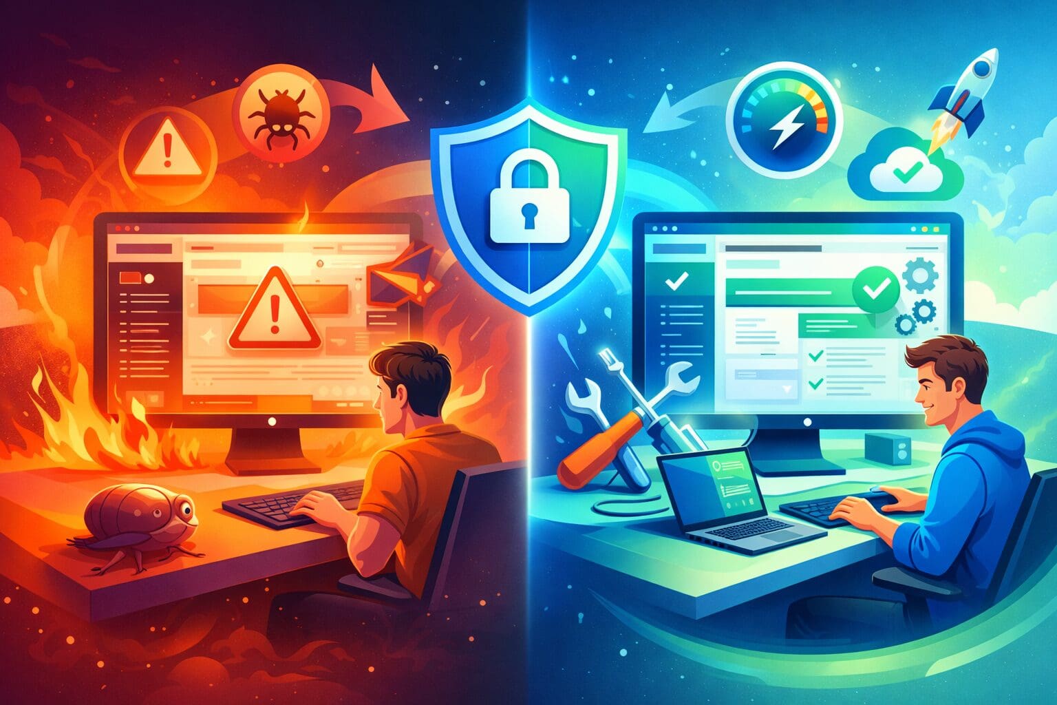 Image d'illustration pour la page maintenance de site web.